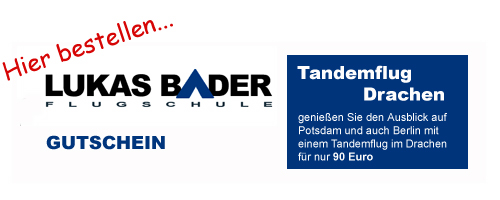 tandemfl�ge mit dem gleitschirm oder drachen