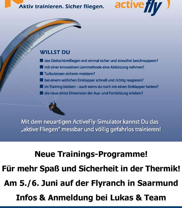 ActiveFly Flugsimulator am 5./6. Juni in Saarmund